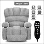 DURASPACE Power Lift Recliner Electric Lift Massage Recliner Chairs with Heat, Large Shell Velvet Backrest Lift Chair Recliners for Elderly, Seniors (Gray)