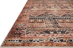 Loloi Layla Collection LAY-14 Mocha/Blush 2'-6" x 7'-6" .13" Thick Runner Rug, Soft, Durable, Vintage Inspired, Distressed, Low Pile, Non-Shedding, Easy Clean, Printed, Living Room Rug