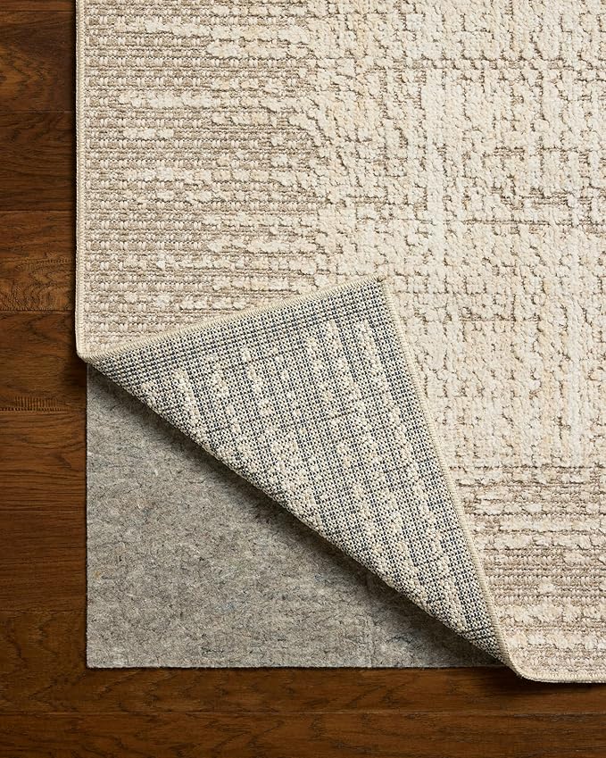 Loloi Amber Lewis Bexley Collection BEX-06 Natural/Taupe 6'-6" x 9'-3" Area Rug Neutral, Textured, Living, Bedroom, Dining, Carpet
