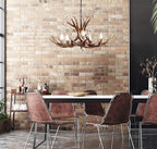 JONATHAN Y JYL6300A Eldora 30" Adjustable Resin Antler 5-Light LED Chandelier, Glam, Rustic,Cottage,Transitional, Dimmable Dining Room, Living Room, Kitchen, Foyer, Bedroom, Brown
