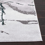 SAFAVIEH Craft Collection Area Rug - 8' x 10', Grey & Green, Modern Abstract Design, Non-Shedding & Easy Care, Ideal for High Traffic Areas in Living Room, Bedroom (CFT877Y)