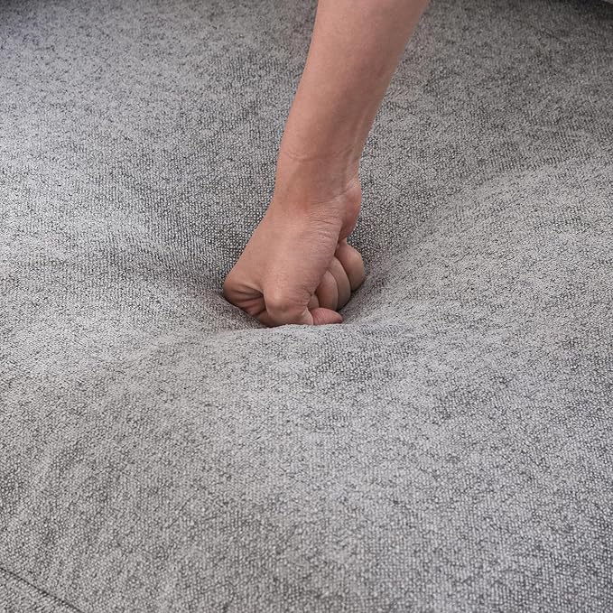 WJShome Cloud Couch Modular Sectional Sofa with Storage Ottoman,L Shaped Couch for Living Room,80.3" inch Down Filled 3 Seater Convertible Sectional Sofas for Office Apartment-Grey