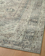 Loloi Magnolia Home by Joanna Gaines Sinclair Collection SIN-04 Natural/Sage 2'-3" x 3'-9", .25" Pile Height, Machine Washable, Accent Rug