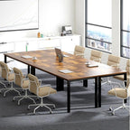 Need 70.8 Inch Executive Office Desk, Large Stylish Computer Desk, Simple Study Writing Desk, Workstation Business Furniture for Home Office, Rustic Brown