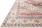 Loloi II Skye Collection SKY-02 Ivory/Berry 2'-6" x 7'-6" Runner Rug