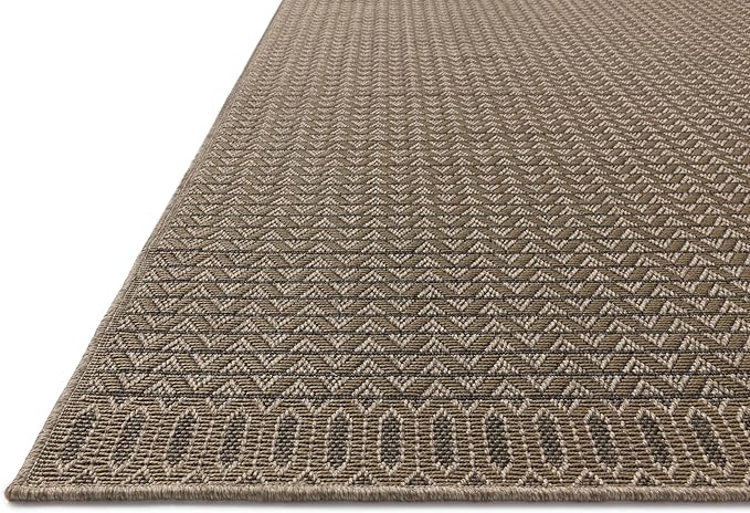 Loloi Chris Loves Julia Providence Collection PRC-05 Natural/Graphite 2'-3" x 7'-7", .12" Pile Height, Indoor/Outdoor Runner Rug