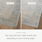 Loloi Magnolia Home by Joanna Gaines Millie Collection MIE-04 Slate/Multi 11'-6" x 15'-7", .25" Pile Height, Area Rug
