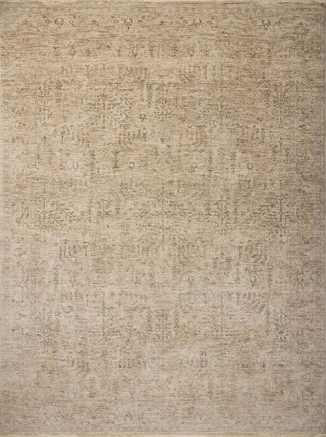 Loloi Magnolia Home by Joanna Gaines Junie Collection JUE-02 Oatmeal/Smoke 5'-3" x 7'-6", .38" Pile Height, Area Rug