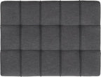 SIMPLIHOME Mariah 34 inch Wide Contemporary Rectangle Coffee Table Storage Ottoman in Slate Grey Polyester Linen, Assembled, For the Living Room, Entryway and Family Room