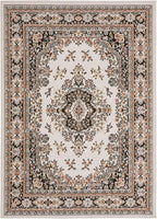 Home Dynamix Premium Sakarya Traditional Medallion Border Area Rug, Ivory/Brown, 7'9"x10'8" Rectangle