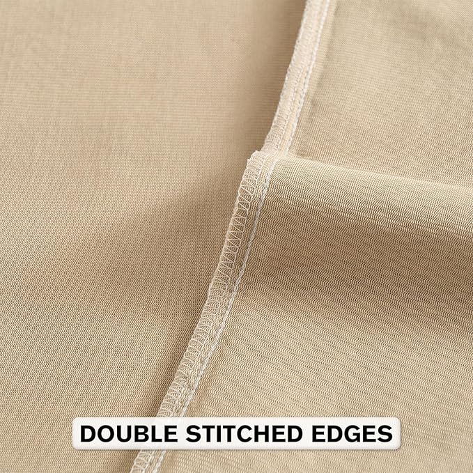 FUTEI Oatmeal Chenille Throw Pillow Covers 20x20 Inch Set of 2,Soft Striped & Diamond Textured Cushion Cases,Modern Home Decor for Couch Living Room