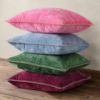 decorUhome Christmas Chenille Soft Throw Pillow Covers 12x20 Set of 2, Lumbar Velvet Farmhouse Neutral Decorative Euro Pillow Covers with Stitched Edge for Couch Sofa Bed Home Decor, Green