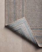 Loloi Amber Lewis Topanga Collection TOP-05 Natural/Teal 7'-10" x 10' Indoor/Outdoor Area Rug