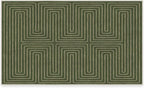 RUGGABLE x Jonathan Adler Machine Washable Modern Area Rug – Labyrinth Fern Green 3x5, Stain-Resistant, Non-Slip – Small Rugs for Living Room, Bedroom, Hallway, Entryway & Office–with Standard Pad