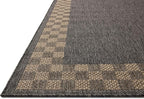 Loloi Chris Loves Julia Providence Collection PRC-01 Charcoal/Natural 2'-3" x 3'-9", .12" Pile Height, Indoor/Outdoor Runner Rug