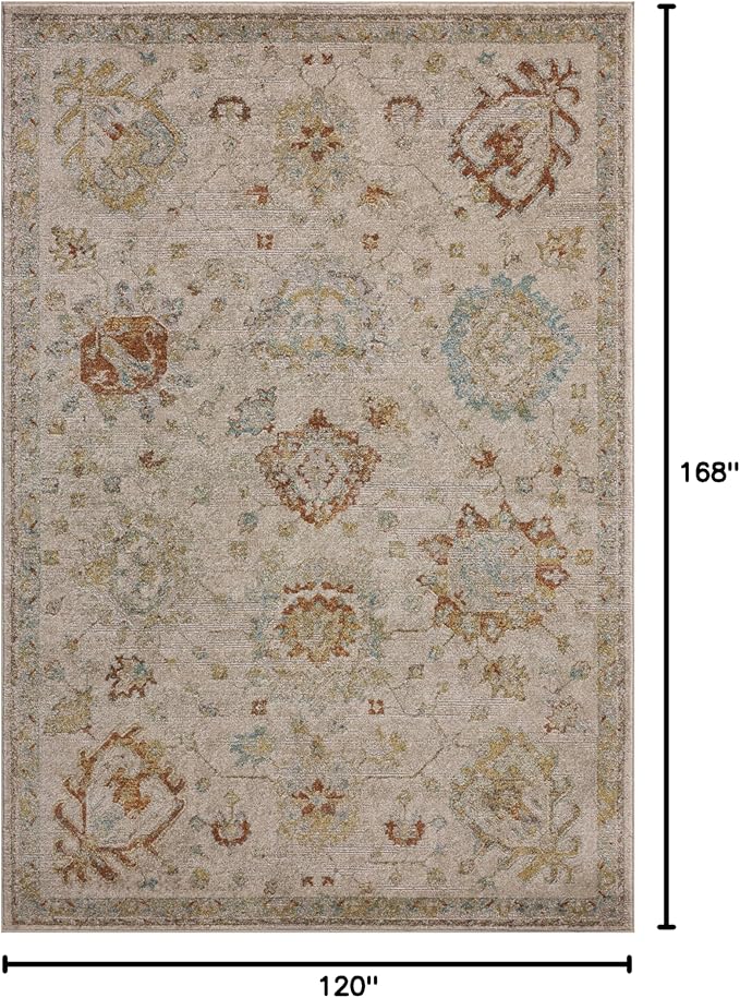 Loloi Magnolia Home by Joanna Gaines Mona Collection MOA-02 Oatmeal/Multi 10'-0" x 14'-0" Area Rug