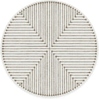 RUGGABLE x Jonathan Adler Machine Washable Area Rug – Inkdrop Camel & Ivory 8 ft Round, Stain-Resistant, Non-Slip – Large Rugs for Living Room, Bedroom, Hallway, Entryway & Office–with Standard Pad