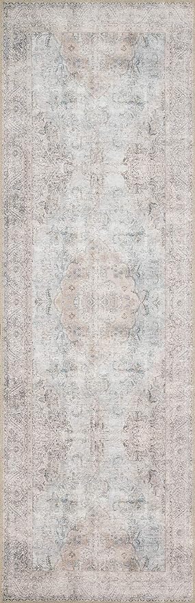 Loloi Loren Collection LQ-04 Silver/Slate 3'-6" x 5'-6" Accent Rug