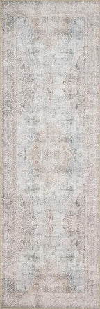 Loloi Loren Collection LQ-04 Silver/Slate 3'-6" x 5'-6" Accent Rug