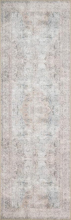 Loloi Loren Collection LQ-04 Silver/Slate 2'-6" x 7'-6" Runner Rug