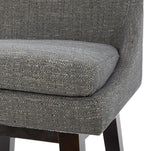 CHITA Counter Height Swivel Bar Stools Set of 4, FSC Certified Upholstered Fabric Barstool Chairs with Back, 26.8" H Seat Height, Fabric in Fog
