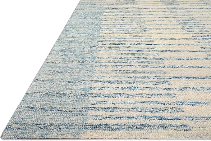 Loloi Chris Loves Julia Chris Collection CHR-01 Ivory/Denim 7'-9'' x 9'-9'', .50" Pile Height, Area Rug