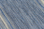 Unique Loom Outdoor Border Collection Area Rug - Soft Border (2' x 6' 1" Runner, Blue/ Ivory)