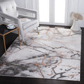 SAFAVIEH Craft Collection 2'7" x 5' Grey/Orange CFT877P Modern Abstract Non-Shedding Entryway Living Room Foyer Bedroom Kitchen Accent Rug