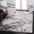 SAFAVIEH Craft Collection 5'3" x 7'6" Grey/Orange CFT877P Modern Abstract Non-Shedding Living Room Dining Bedroom Area Rug