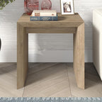 Henn&Hart 22" Wide Rectangular Side Table in Weathered Gray, for Home, Living Room, Bedroom, Entertainment Room, Office
