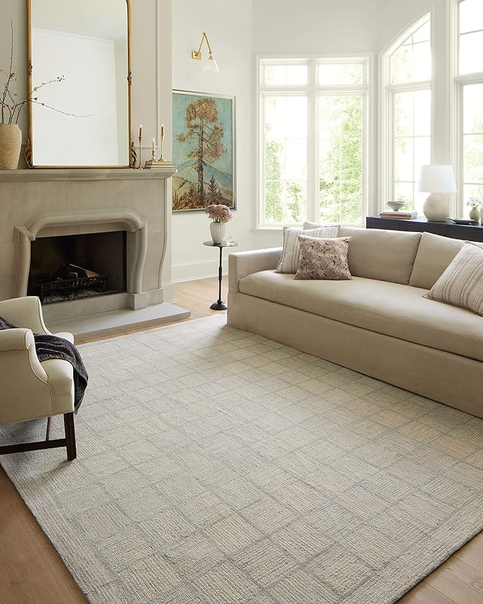 Loloi Chris Loves Julia Francis Collection FRA-03 Silver/Sky 11'-6" x 15' Area Rug