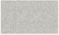 RUGGABLE x Jonathan Adler Machine Washable Modern Area Rug – Labyrinth Black/Ivory 3x5, Stain-Resistant, Non-Slip – Small Rugs for Living Room, Bedroom, Hallway, Entryway & Office–with Standard Pad
