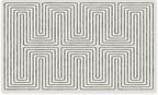 RUGGABLE x Jonathan Adler Machine Washable Modern Area Rug – Labyrinth Black/Ivory 3x5, Stain-Resistant, Non-Slip – Small Rugs for Living Room, Bedroom, Hallway, Entryway & Office–with Standard Pad