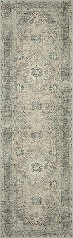 Loloi Magnolia Home by Joanna Gaines Sinclair Collection SIN-04 Natural/Sage 2'-3" x 3'-9", .25" Pile Height, Machine Washable, Accent Rug