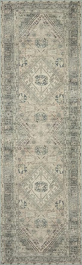 Loloi Magnolia Home by Joanna Gaines Sinclair Collection SIN-04 Natural/Sage 2'-3" x 3'-9", .25" Pile Height, Machine Washable, Accent Rug