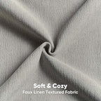 FUTEI Smoke Gray Chenille Decorative Throw Pillow Covers 22x22 Inch Set of 2,Soft Cozy Faux Linen Textured Cushion Case,Farmhouse Home Decor for Couch Living Room