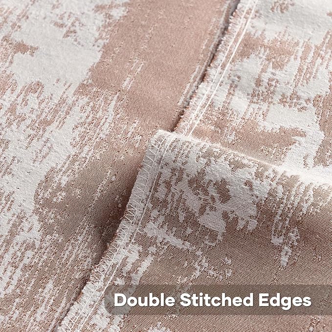 FUTEI Rust White Decorative Throw Pillow Covers 16x16 Inch Set of 2,Soft Faux Cashmere Jacquard - Textured & Cozy Cushion Case,Modern Home Decor for Couch Bed Living Room