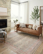 Loloi Angela Rose Aubrey Collection AUB-03 Ocean/Spice 2'-6" x 12'-0", .19" Pile Height, Runner Rug