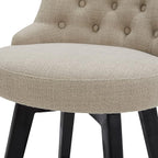 Watson & Whitely Counter Height Bar Stools, Performance Fabric Upholstered Modern Swivel Barstool with Back, Solid Wood Legs, 26" H Seat, Tan