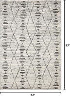 Loloi Kamala Collection KAM-02 Charcoal/Dove 5'-3" x 7'-9" Area Rug