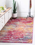 Unique Loom Trellis Frieze Collection Area Rug - Geometric (7' x 10', Multi/ Ivory)