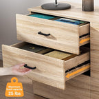 Bigbiglife Dresser for Bedroom, 6 Drawer Double Dresser, Modern Chest of Drawers with Deep Drawers, TV Stand Large Storage Organizer for Living Room, Closet (Light Oak)