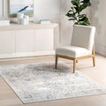nuLOOM 10' x 14' Machine Washable Stain-Resistant Area Rug Medium Profile for Living Room, Bedroom, and Dining Room, Everlee Blue