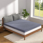 VECELO Gel Infused Memory Foam Mattress Topper Queen Size, 4 Inch Fresh Cooling Mattress Pad with Washable Cover for Queen Mattress, Pain Pressure Relieve Bed Topper, Breathable, Comfort