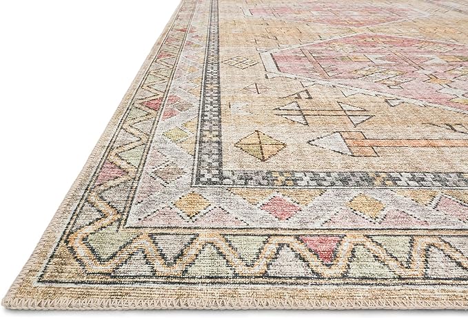 Loloi II Skye Collection SKY-04 Gold/Blush 5'-0" x 7'-6" Area Rug