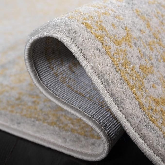 SAFAVIEH Evoke Collection Runner Rug - 2'2" x 11', Ivory & Gold, Distressed Design, Non-Shedding & Easy to Clean, Ideal for Foyer, Bedroom, Kitchen, Hallway (EVK256B)