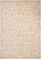 Loloi Chris Loves Julia Palma Collection PLM-01 Ivory/Sand 3'-6" x 5'-6" Fringe Accent Rug Vintage Style Boho Living Room Bedroom Carpet