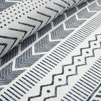 Lush Decor Hygge Geo Reversible 3 Piece Cotton Duvet Set, King, Navy & White