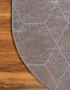 Unique Loom Trellis Frieze Collection Area Rug - Geometric (5' x 8' Oval, Blue Multi/ Ivory)