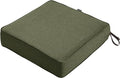 Classic Accessories Montlake FadeSafe Water-Resistant Patio Cushion Set, 23 x 23 x 5 Inch (seat), 21 x 20 x 4 Inch (back), Heather Fern